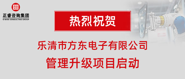 樂清市方東電子有限公司管理升級項目啟動 樂清市方東電子有限公司管理升級項目啟動